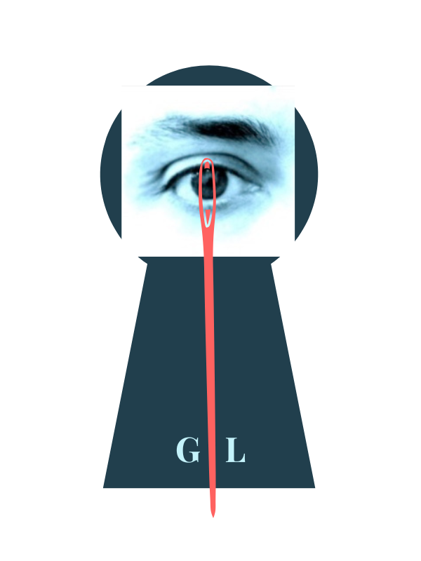 Gabriela Landín Red Logo – Eye, Keyhole, Needle’s Eye, and Red Initials Gabriela Landín Red Logo – Eye, Keyhole, Needle’s eye, and red Initials